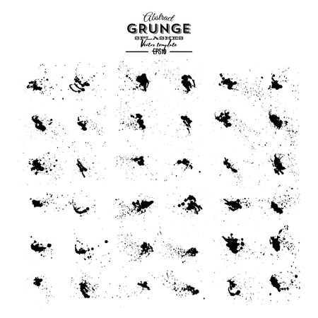 Grunge splash vector template set.のイラスト素材