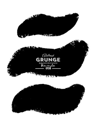 Set of grunge banners.Grunge backgrounds.Abstract vector template.のイラスト素材
