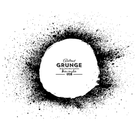 Grunge circle background.Grunge banner.Vector illustration.のイラスト素材