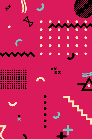 Geometric abstract background color pattern in hipster style.のイラスト素材