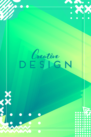 Modern abstract cover. Futuristic design. Colored geometric gradient background. Fluid shapes composition.のイラスト素材