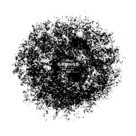 Circle brush stroke vector isolated on white background. Black circle brush stroke. For stamp, seal, ink and paintbrush design template. Round grunge hand drawn circle shape, vector illustrationのイラスト素材