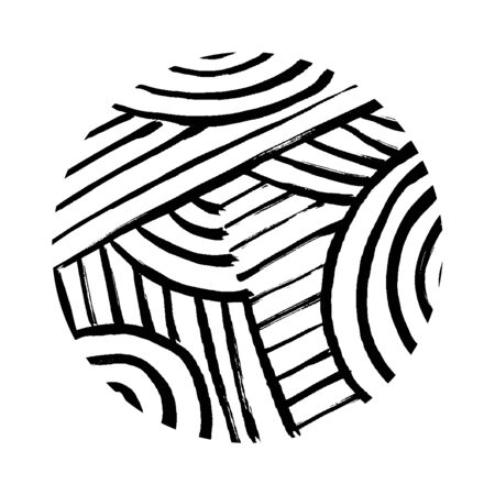 Hand drawn scribble circle, vector design element. Doodle hand-drawn grunge style.のイラスト素材