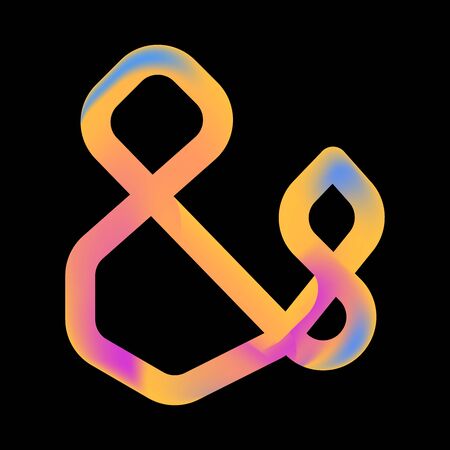Elegant and stylish custom ampersand. Decoration ampersand for custom invitation. Vector...