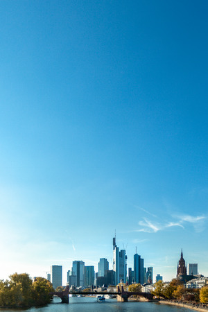 Frankfurt skyline in autumnの写真素材