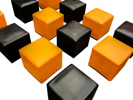 Group of Modern Squre Chairの写真素材