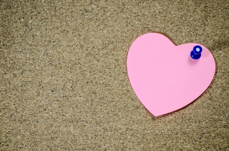 Pink paper note background cork boardの写真素材
