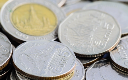 Zoom View of Thai Coinの写真素材