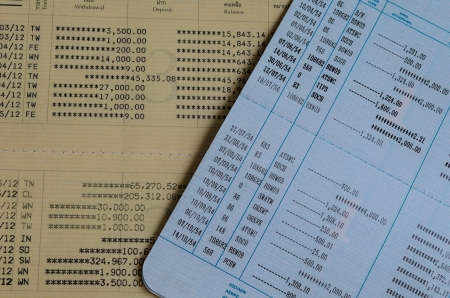 Photo of book bank statementの写真素材