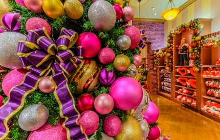 Christmas Tree at Night, on January 02, 2014のeditorial素材