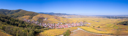 Aerial view Alsaceの写真素材