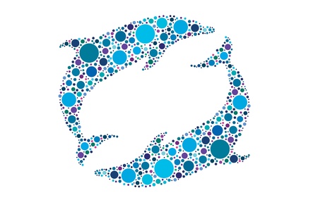 dolphins silhouette のイラスト素材