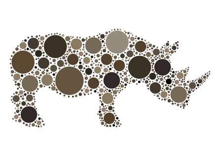 rhinoceros silhouetteのイラスト素材