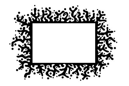 floral frameのイラスト素材