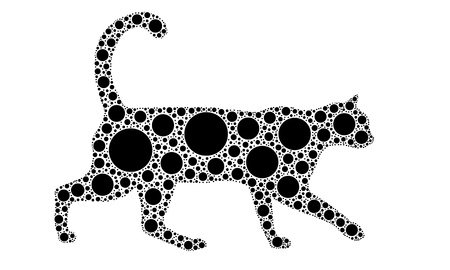 dotted catのイラスト素材