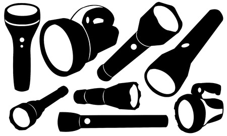 set of flashlightsのイラスト素材