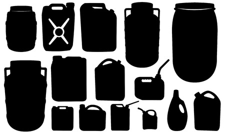 set of barrels and canistersのイラスト素材