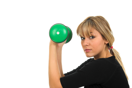 Young beautiful girl portrait isolated on white backgroundの写真素材
