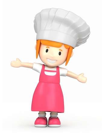 3d render of a little bakerの写真素材