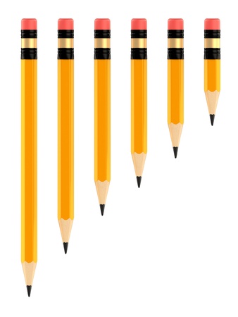 3d render of pencilsの写真素材