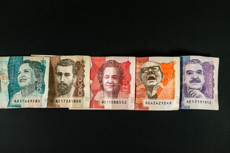 Colombian peso Banknotes paper money, Bogotá Colombia, December 19 2019の写真素材
