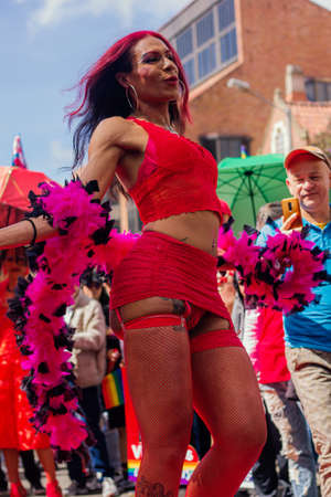 Mass attendance at the BogotÃ¡ LGBT March thousands of people attended to commemorate LGBT pride through the streets of the city, July 3, 2022 BogotÃ¡ Colombiaのeditorial素材