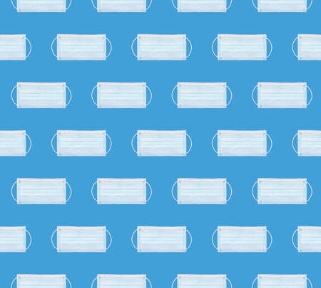 Seamless pattern from medical masks. Medical masks. The medicine. Medical concept.