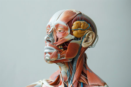 Human Anatomy of the Human Body. Anatomical model of the human body.の素材