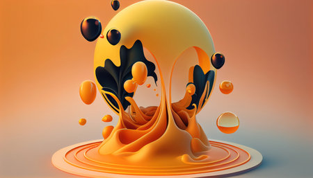 3d illustration of abstract geometric composition,digital artwork for creative graphic designの素材