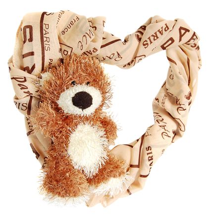 Bear in love with Parisの写真素材