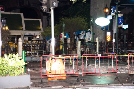 Bangkok, Thailand - August 13, 2015:Bomb explosion inside one of Bangkok most popular tourist Ratchaprasong Junction.のeditorial素材