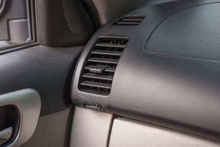 Car air conditioning system. Auto interior detail.の写真素材