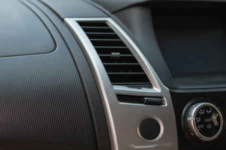 Abrasions of the air vehicle, Car air conditioning system. Auto interior detail.の写真素材