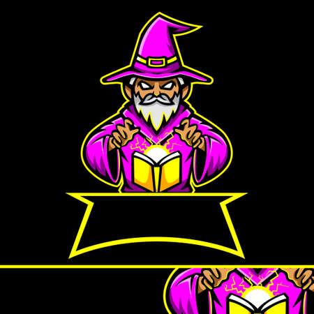 Mascot logo Tiger head esport with emblem in brown backgroundのイラスト素材