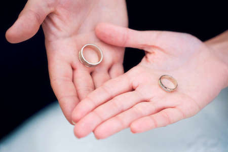 Two wedding rings on their hands