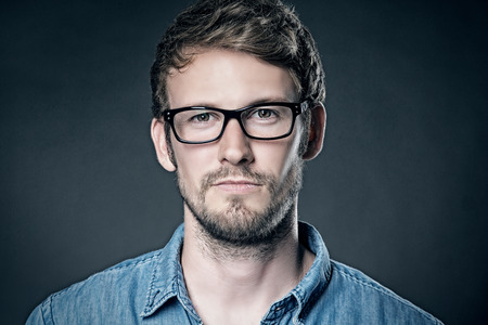 Handsome man with glasses