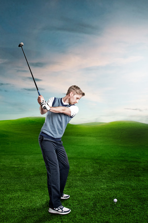 Man plays Golfの写真素材
