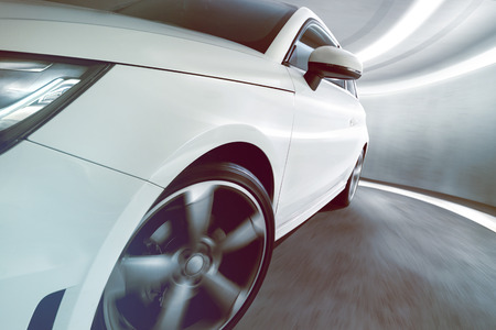 Sportscar in Tunnelの写真素材