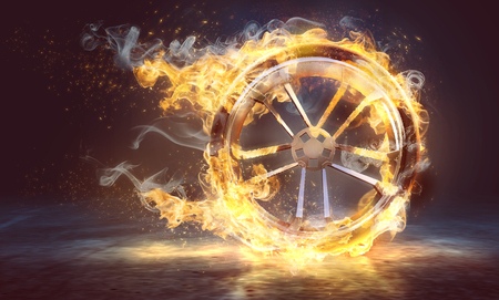 Burning Tyreの写真素材
