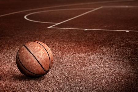 Abandoned Streetball Courtの写真素材