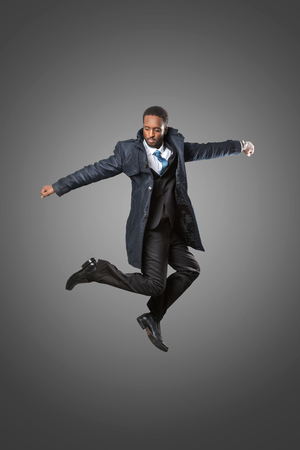 Jumping Businessmanの写真素材