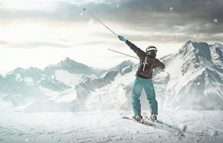 Happy Skierの写真素材