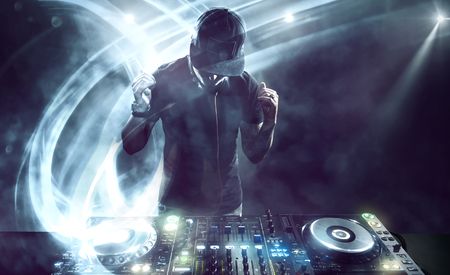 DJ with Turntablesの写真素材
