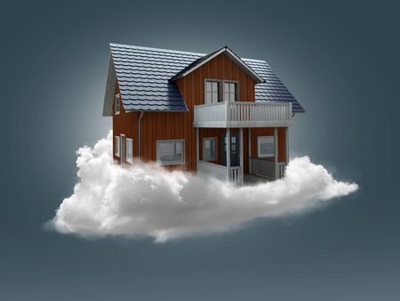 House on a cloudの写真素材