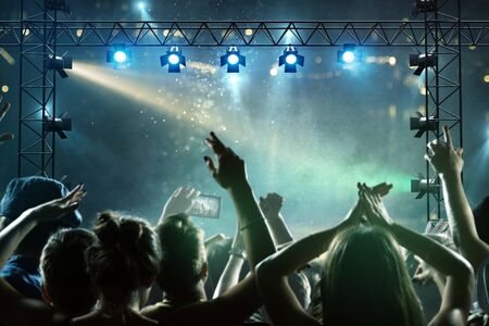Stage with Light Showの写真素材