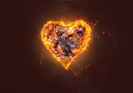 Burning Heartの写真素材