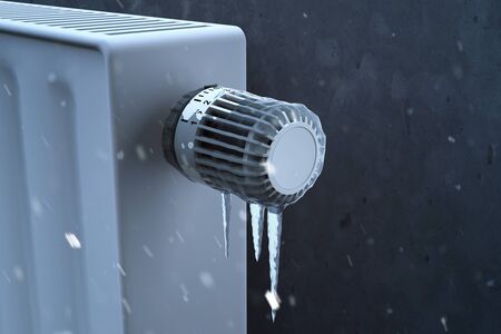 Icy heater (3D Rendering)の写真素材