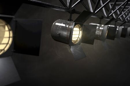 Stage lights (3D Rendering)の写真素材