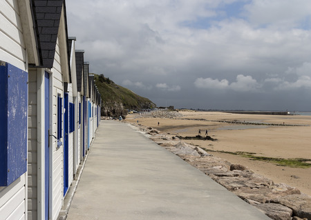 The cabins at the beachの写真素材