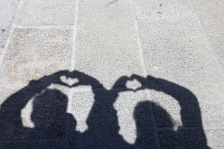 Hearts and shadowsの写真素材